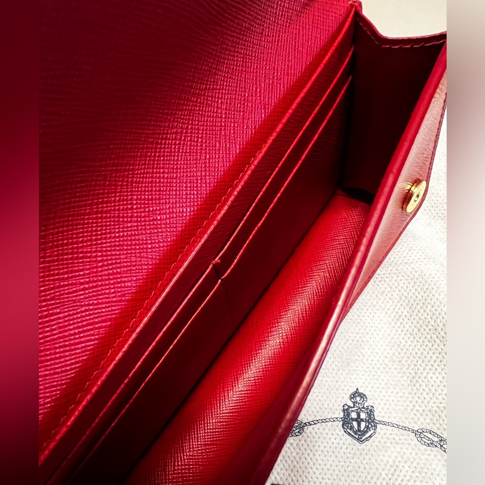 OBO: PRADA Mini Wallet Bag, Fiery Red - Picture 9 of 14
